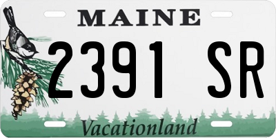 ME license plate 2391SR