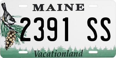 ME license plate 2391SS