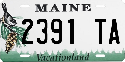 ME license plate 2391TA
