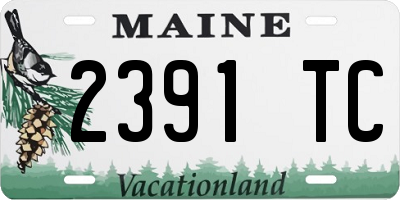 ME license plate 2391TC