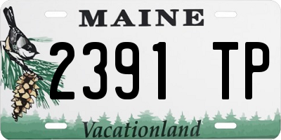 ME license plate 2391TP