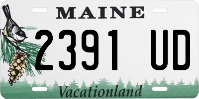 ME license plate 2391UD
