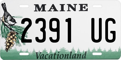 ME license plate 2391UG