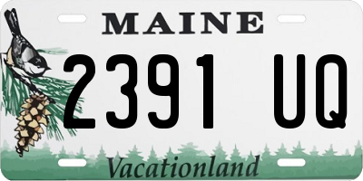 ME license plate 2391UQ