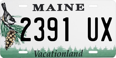 ME license plate 2391UX