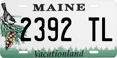 ME license plate 2392TL