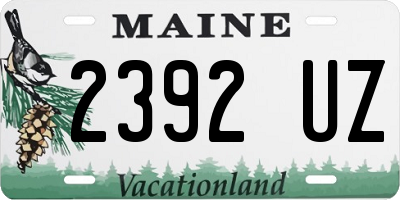 ME license plate 2392UZ