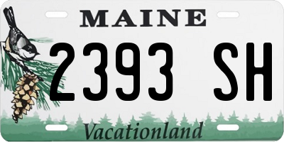 ME license plate 2393SH