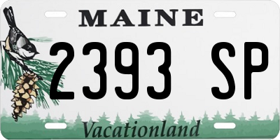 ME license plate 2393SP