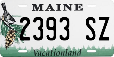 ME license plate 2393SZ