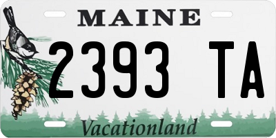 ME license plate 2393TA