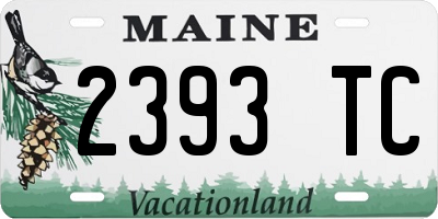 ME license plate 2393TC