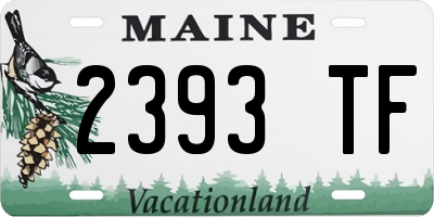 ME license plate 2393TF