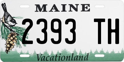 ME license plate 2393TH