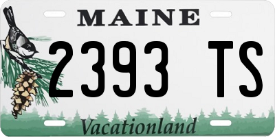 ME license plate 2393TS