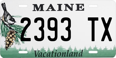 ME license plate 2393TX