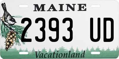 ME license plate 2393UD