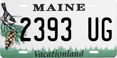 ME license plate 2393UG