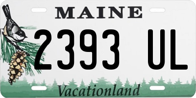 ME license plate 2393UL