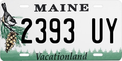 ME license plate 2393UY