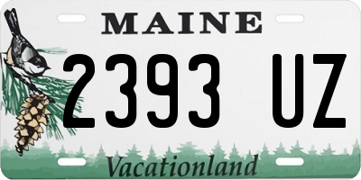 ME license plate 2393UZ