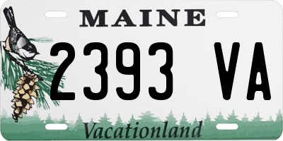 ME license plate 2393VA