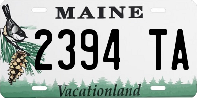 ME license plate 2394TA