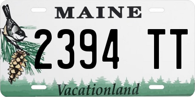 ME license plate 2394TT