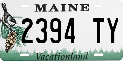 ME license plate 2394TY