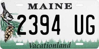 ME license plate 2394UG