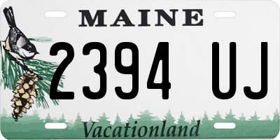 ME license plate 2394UJ