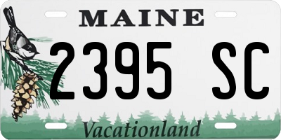 ME license plate 2395SC