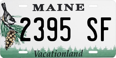 ME license plate 2395SF