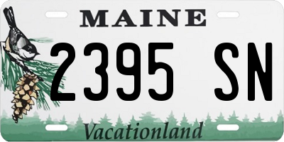ME license plate 2395SN