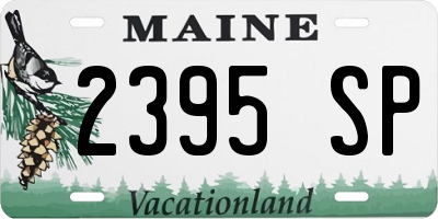 ME license plate 2395SP