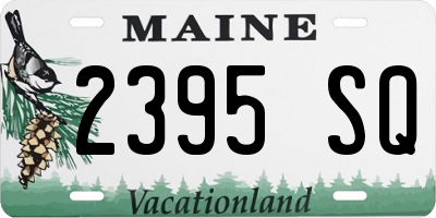 ME license plate 2395SQ