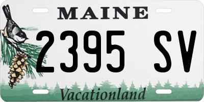 ME license plate 2395SV