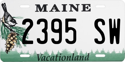 ME license plate 2395SW