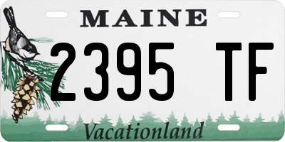 ME license plate 2395TF
