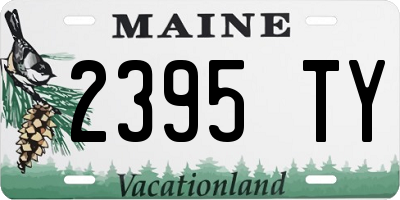 ME license plate 2395TY