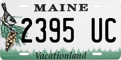 ME license plate 2395UC