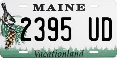 ME license plate 2395UD