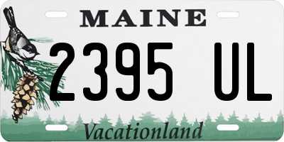 ME license plate 2395UL