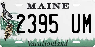 ME license plate 2395UM