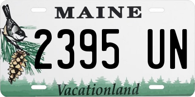 ME license plate 2395UN