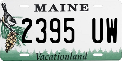 ME license plate 2395UW