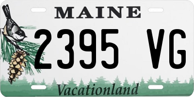 ME license plate 2395VG