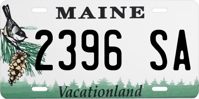 ME license plate 2396SA