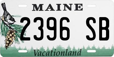 ME license plate 2396SB