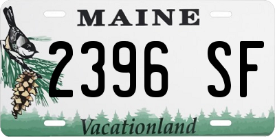 ME license plate 2396SF